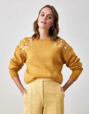 Yellow Knitwear Sweater